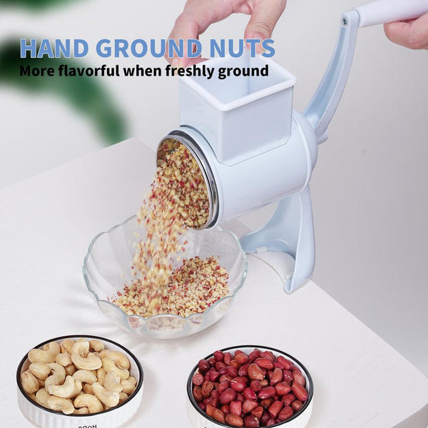 Manual Rotary Nut Grinder - Hand Crank Cheese Grater