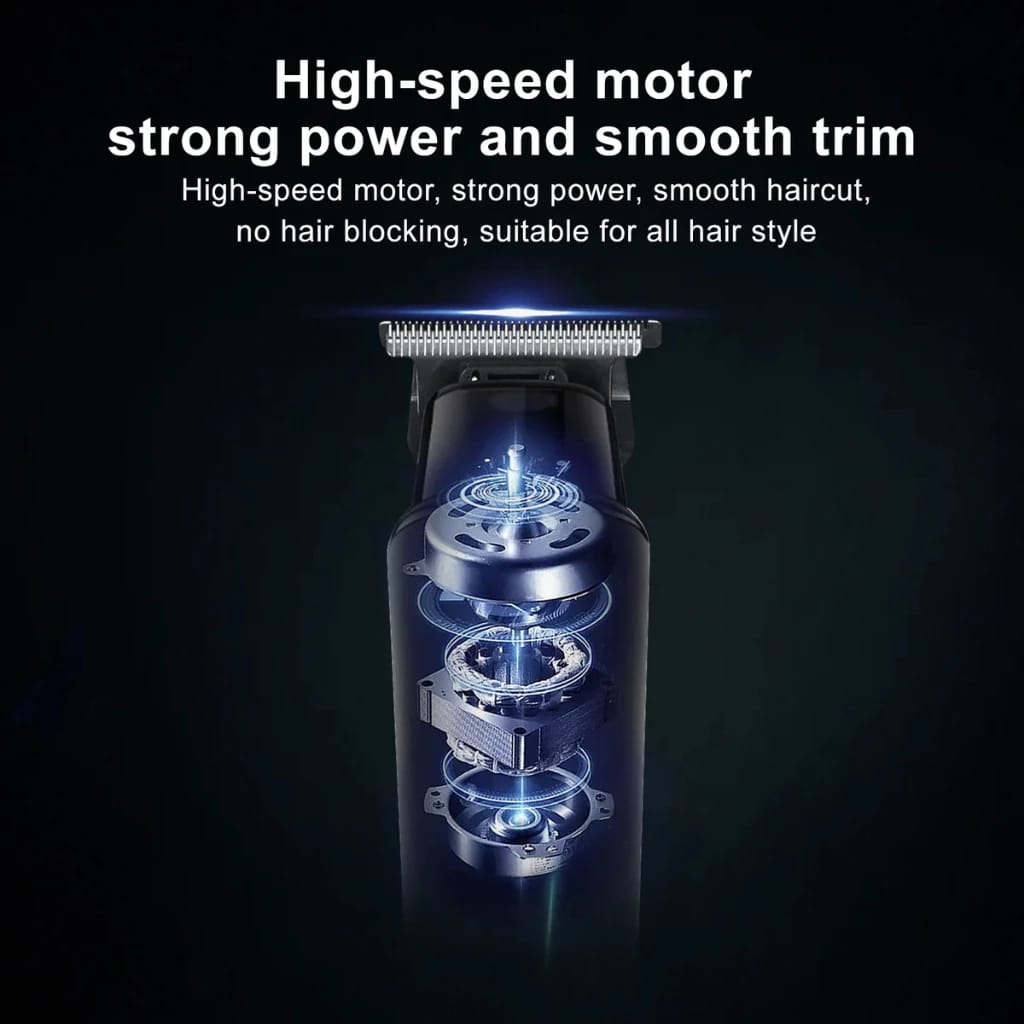 VGR V-937 Professional Hair Trimmer – Stainless Steel Blades, Cordless, USB Charging, LED Display (Official AFA Edition