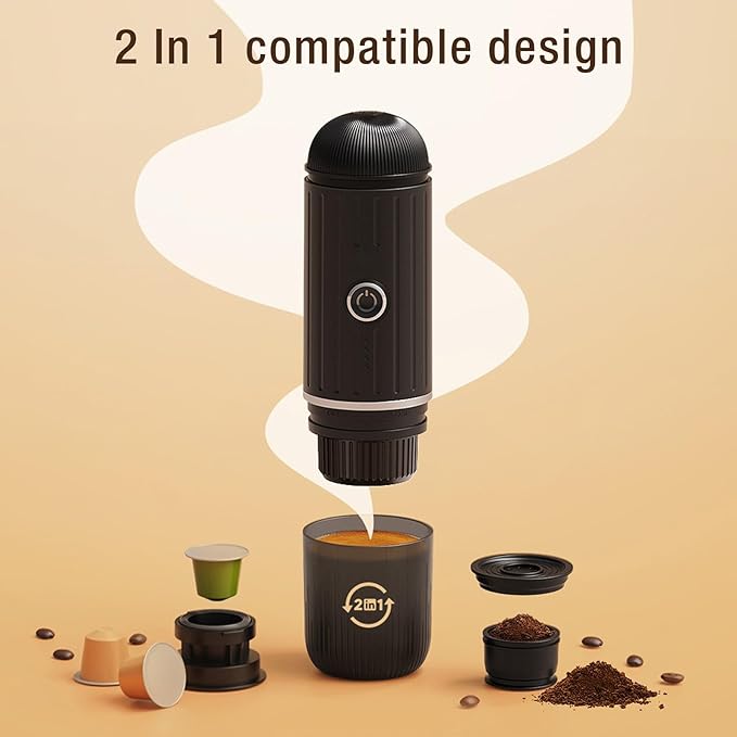Portable Electric Espresso Maker – 92°C Constant Extraction for Richer Coffee