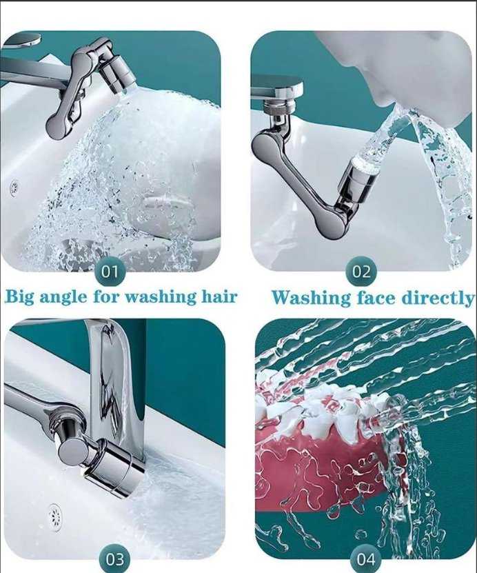 1080° Rotating Faucet Extender - Universal Robotic Arm Aerator