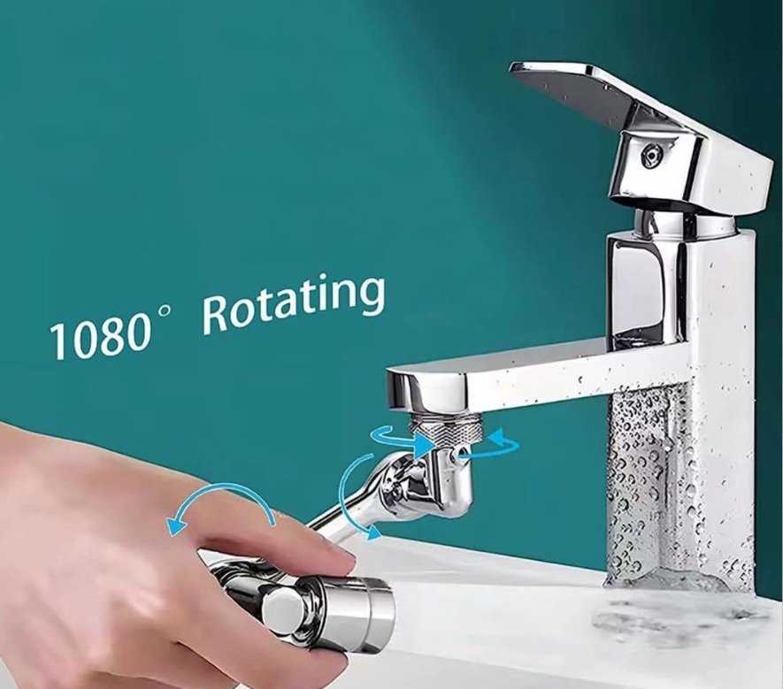 1080° Rotating Faucet Extender - Universal Robotic Arm Aerator