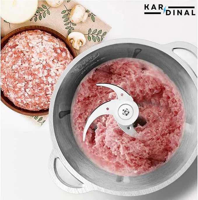 Powerful Stainless Steel Food Chopper - Effortless Meal Prep