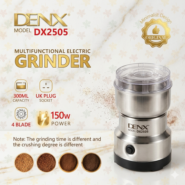 DENX DX2505 Electric Grinder - 150W Multifunctional Coffee & Spice Grinder
