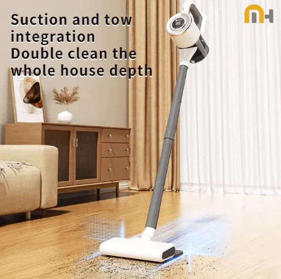 Denx Cordless Stick Vacuum - 2-in-1 Suction & Tow for Deep Home Cleaning