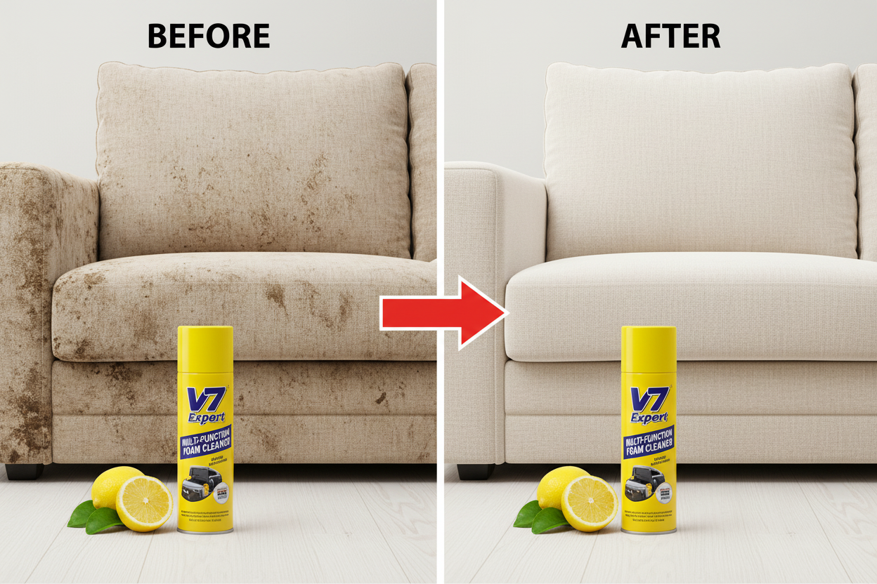 V7 Expert Multi-Purpose Foam Cleaner – Instant Stain Remover for Home & Car